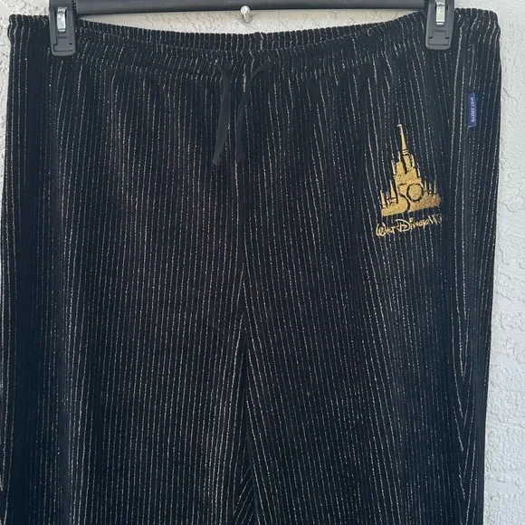 Disney Park Joggers Corduroy 50th Anniversary Spirit Black Gold Castle XXL - Picture 6 of 8